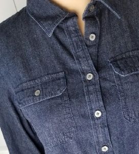 TALBOTS Petites Denim Buttondown Shirt!